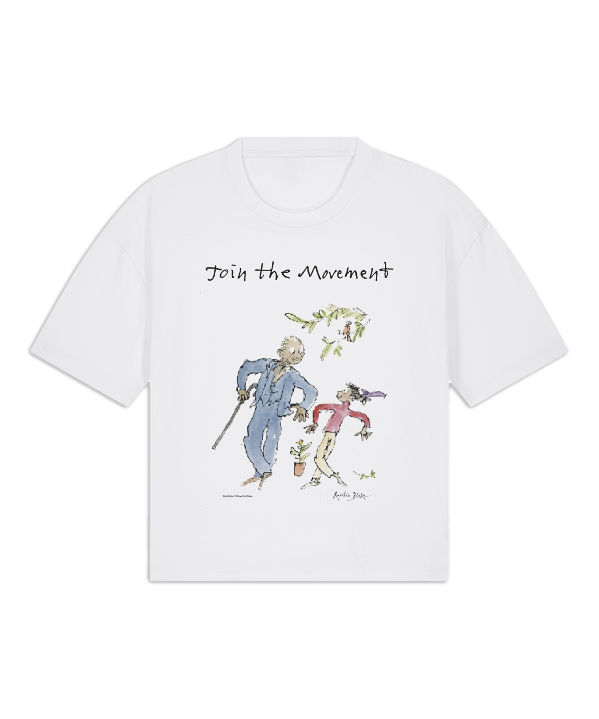 Join The Movement by Quentin Blake Cropped T-Shirt