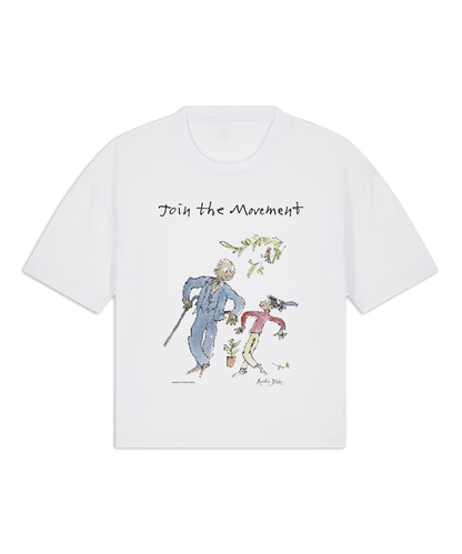 Join The Movement by Quentin Blake Cropped T-Shirt