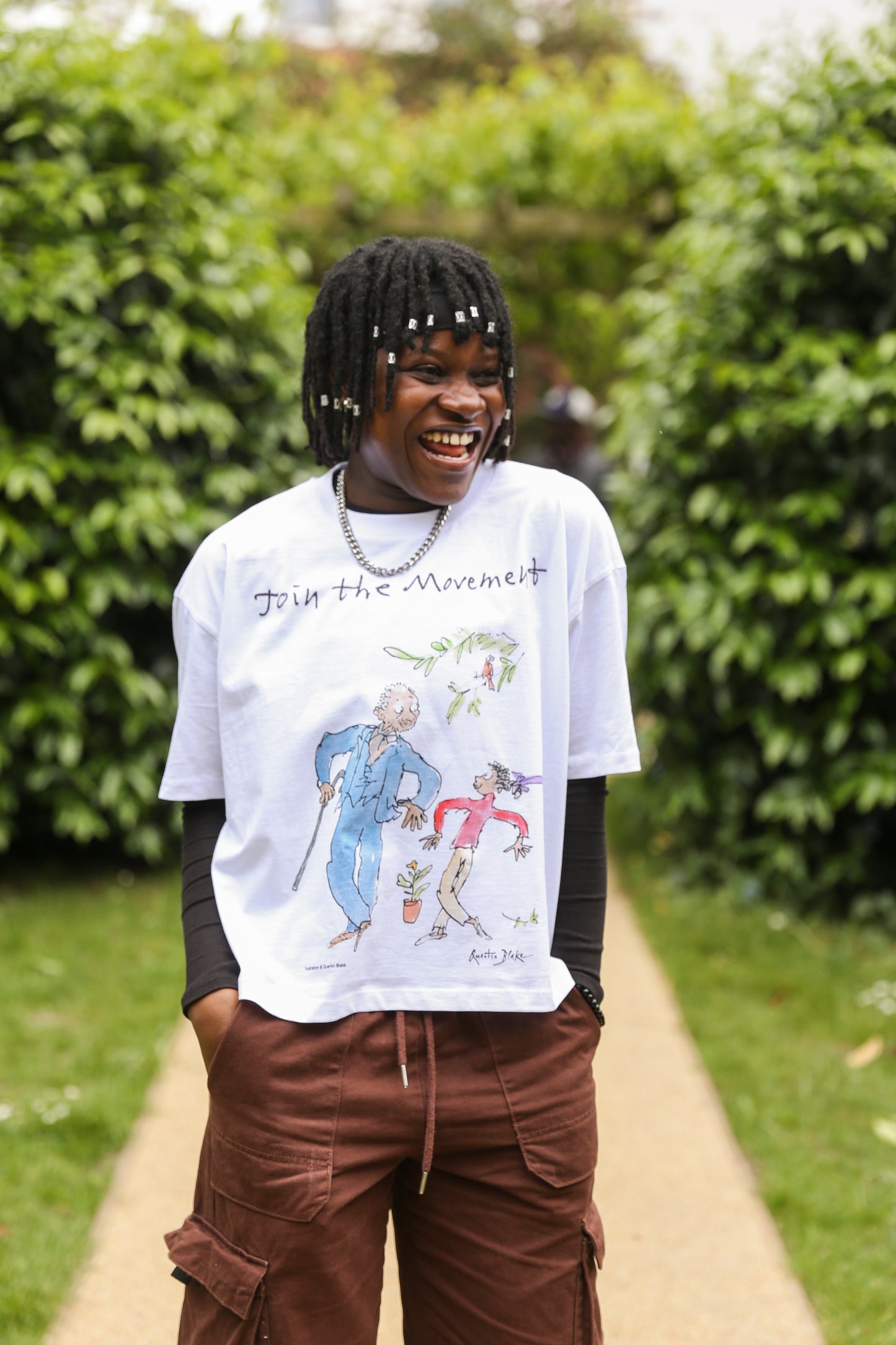 Join The Movement by Quentin Blake Cropped T-Shirt