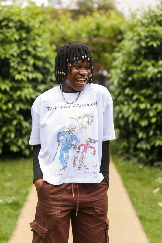Join The Movement by Quentin Blake Cropped T-Shirt